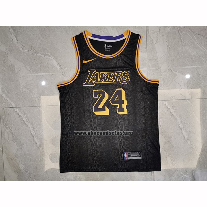 Camiseta Los Angeles Lakers Kobe Bryant NO 24 Ciudad 2017-18 Negro